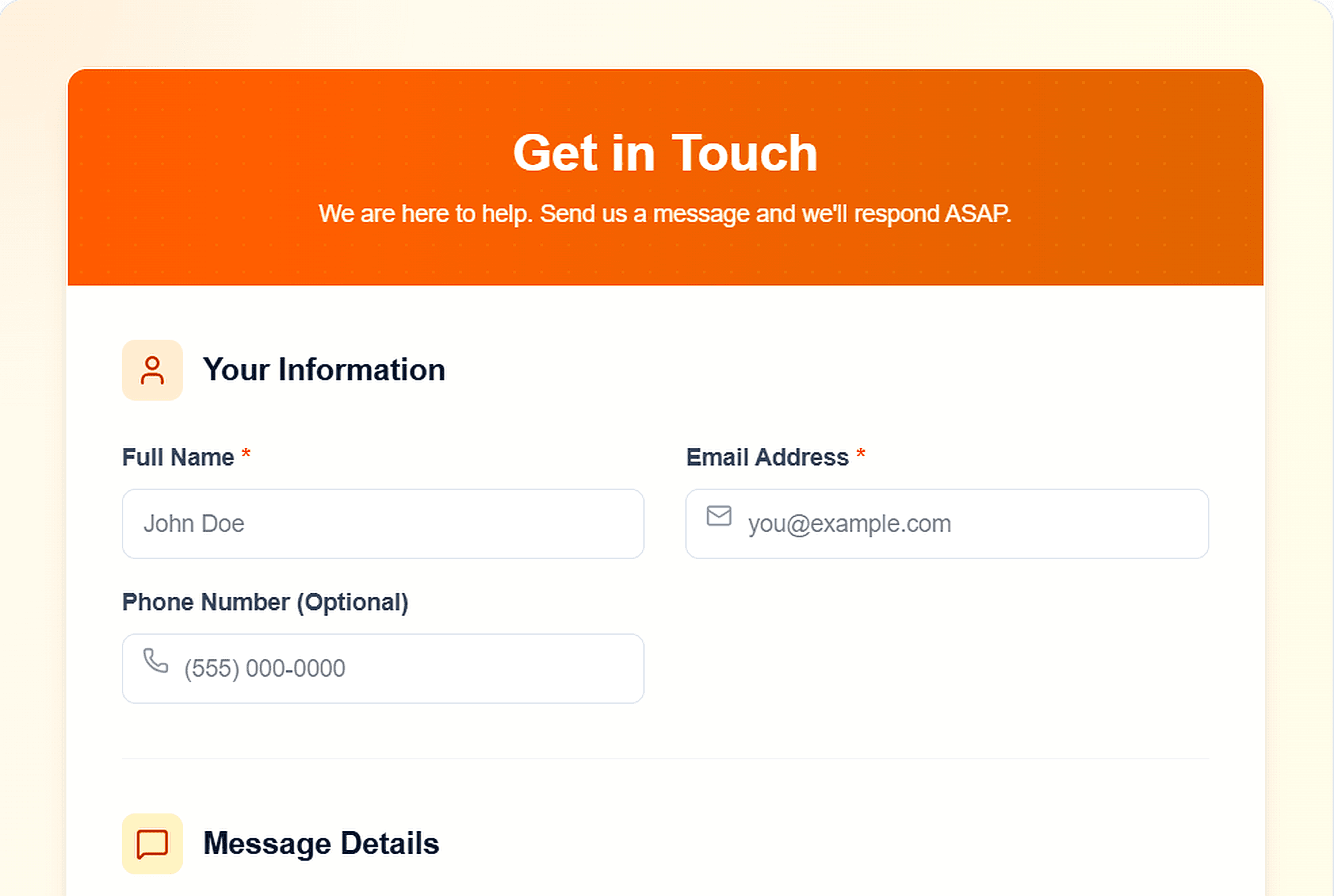Contact Form Template